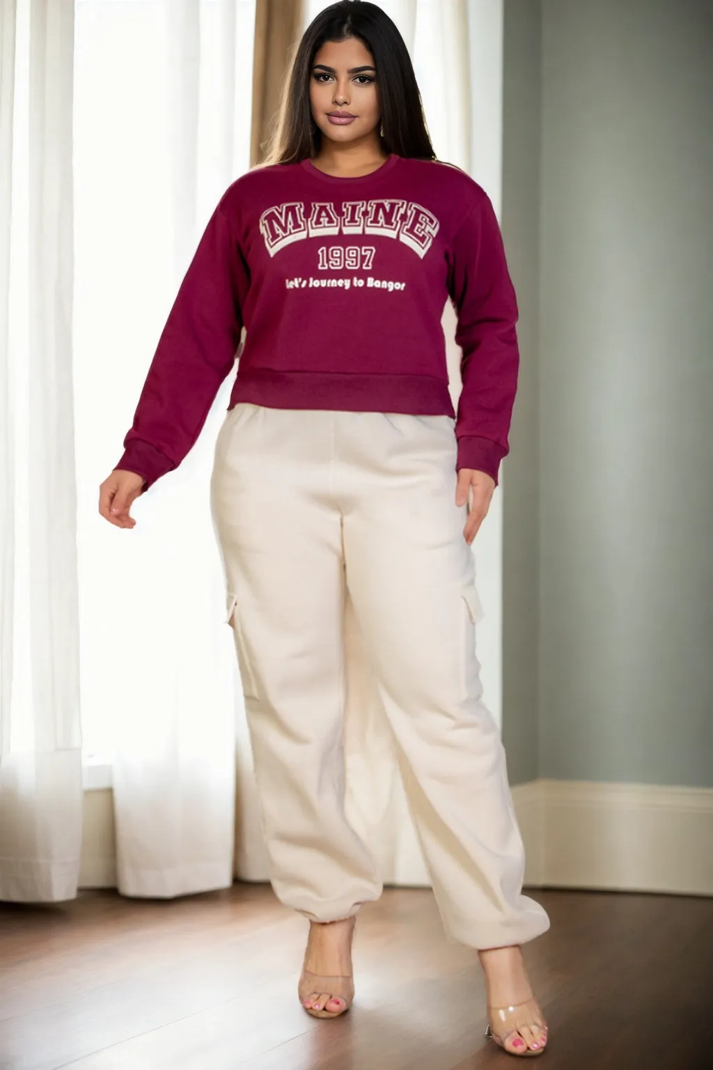Plus Size Graphic Drop Shoulder Sweatshirt