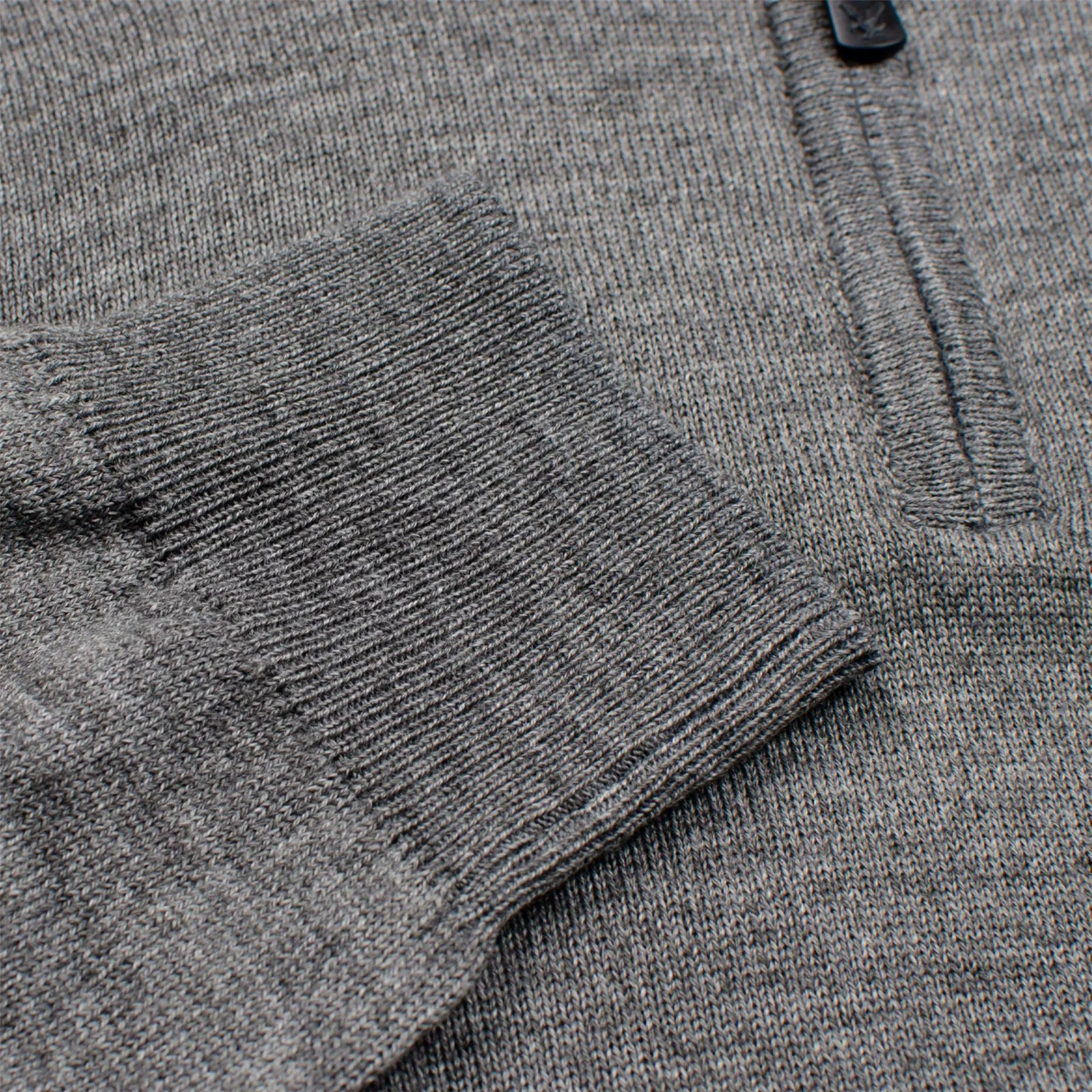 Quarter Zip Pullover Mid Grey Marl - AW23