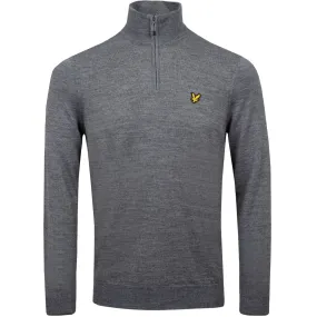 Quarter Zip Pullover Mid Grey Marl - AW23