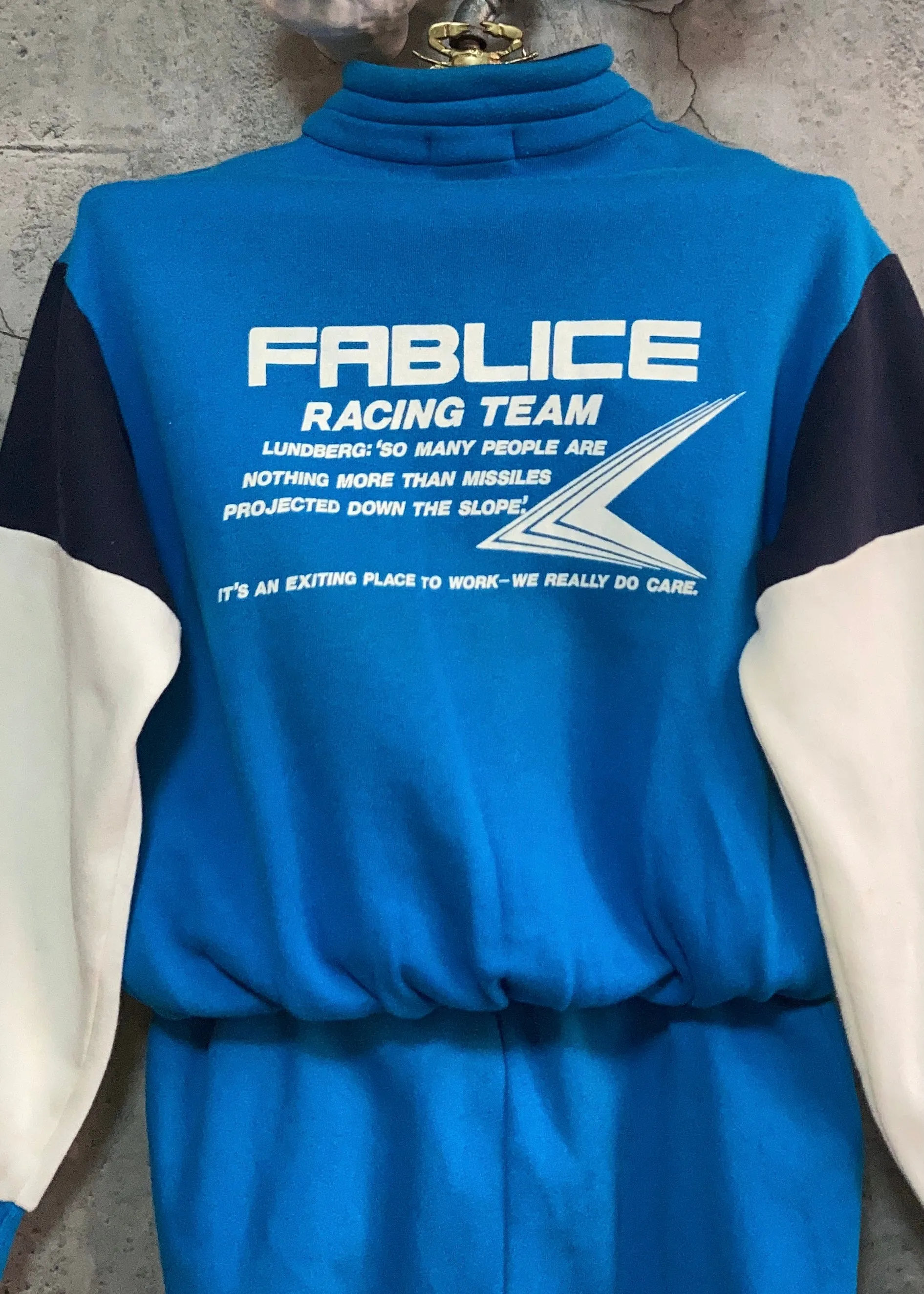 racing jumpsuit overall sweatshirt pants blue
