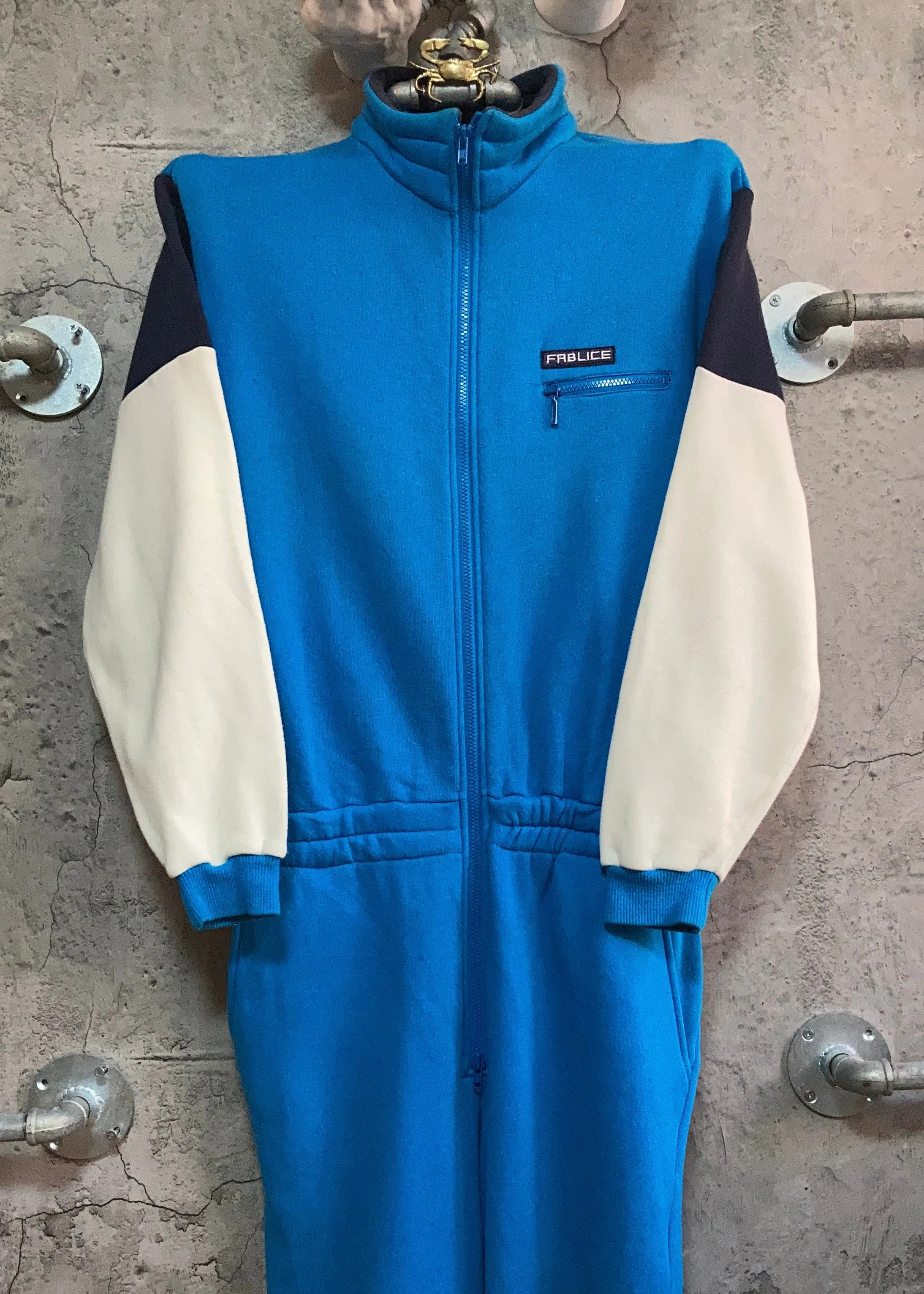 racing jumpsuit overall sweatshirt pants blue