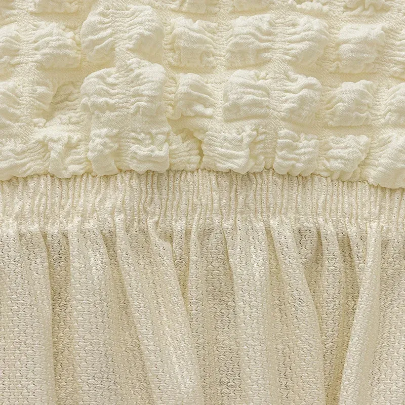Seersucker Chair Slipcover Stretch Chair Skirt