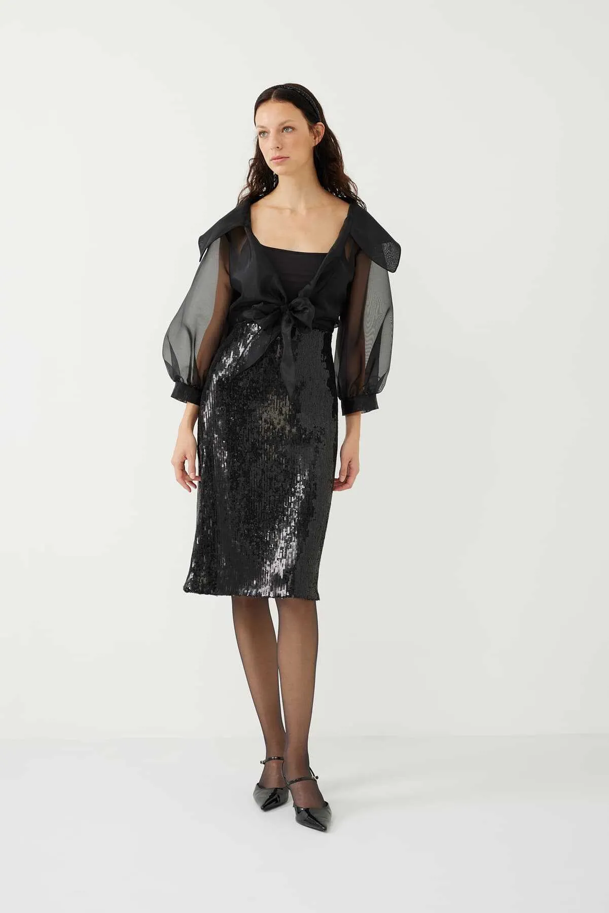 Sequined Skirt Black