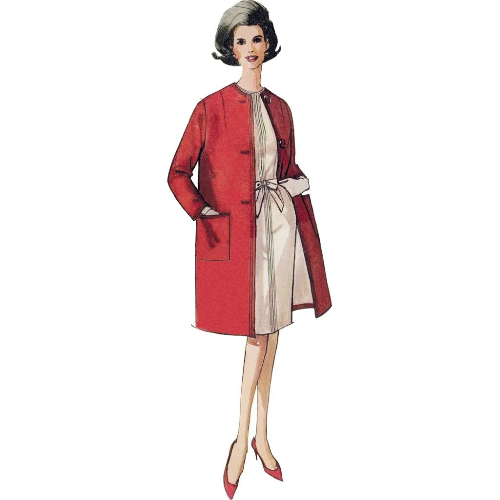 Simplicity Sewing Pattern S9447 Misses' Dress, Coat and Scarf