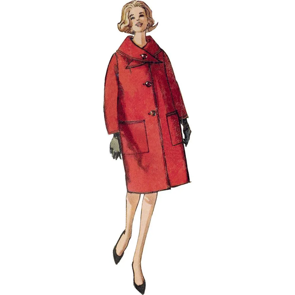 Simplicity Sewing Pattern S9447 Misses' Dress, Coat and Scarf