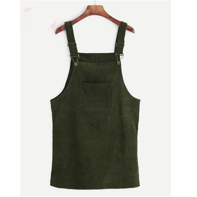 Solange Retro Corduroy Overall Dress