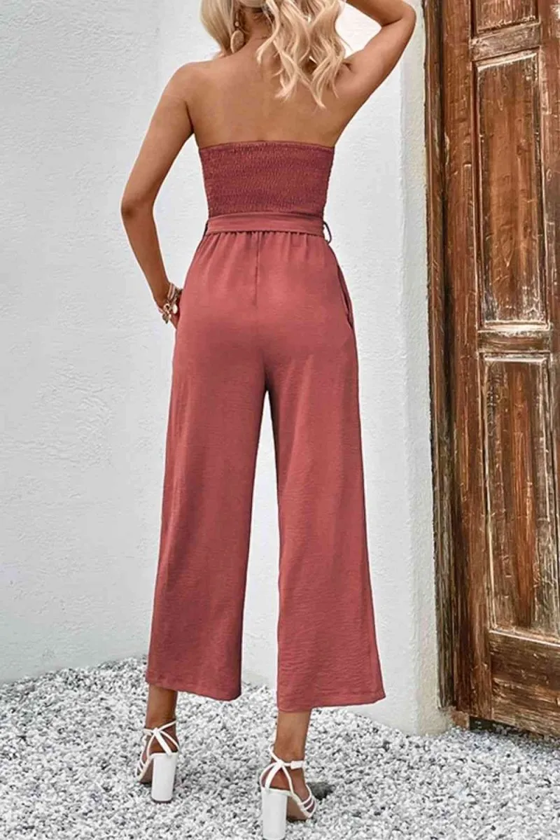 Summer Sunset Smocked Jumpsuit