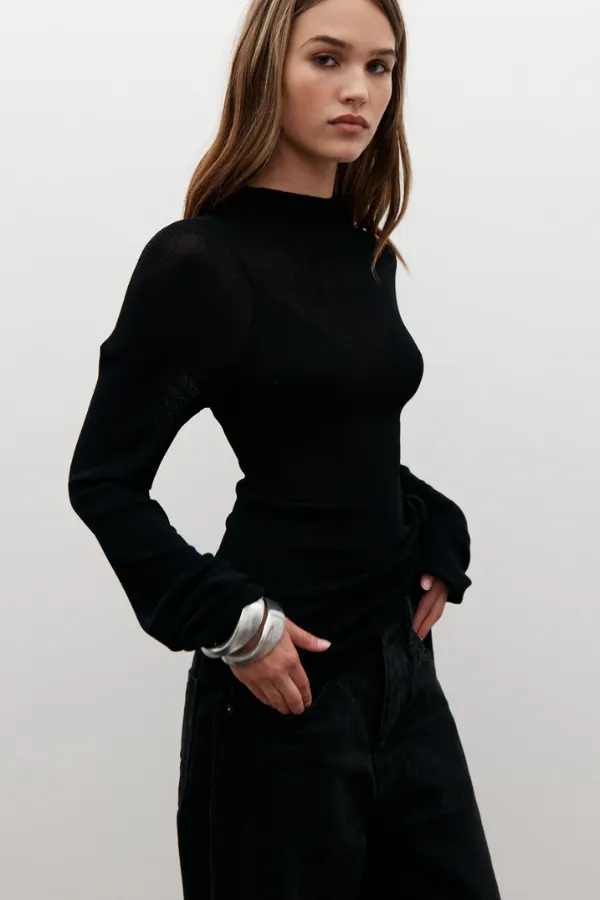 Tatiana Knit Top Black