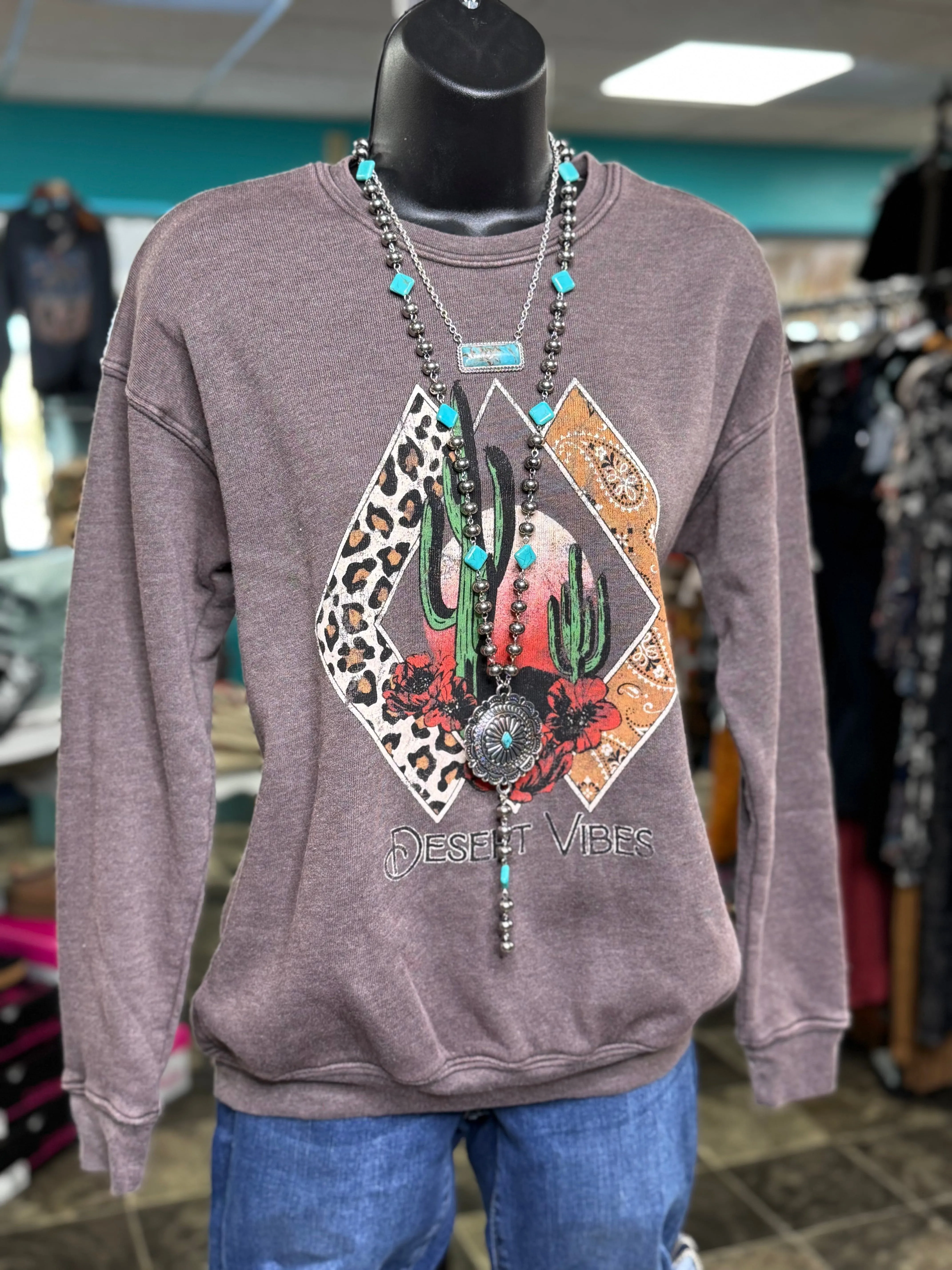 The Aztec Cheetah Cactus Sweatshirt