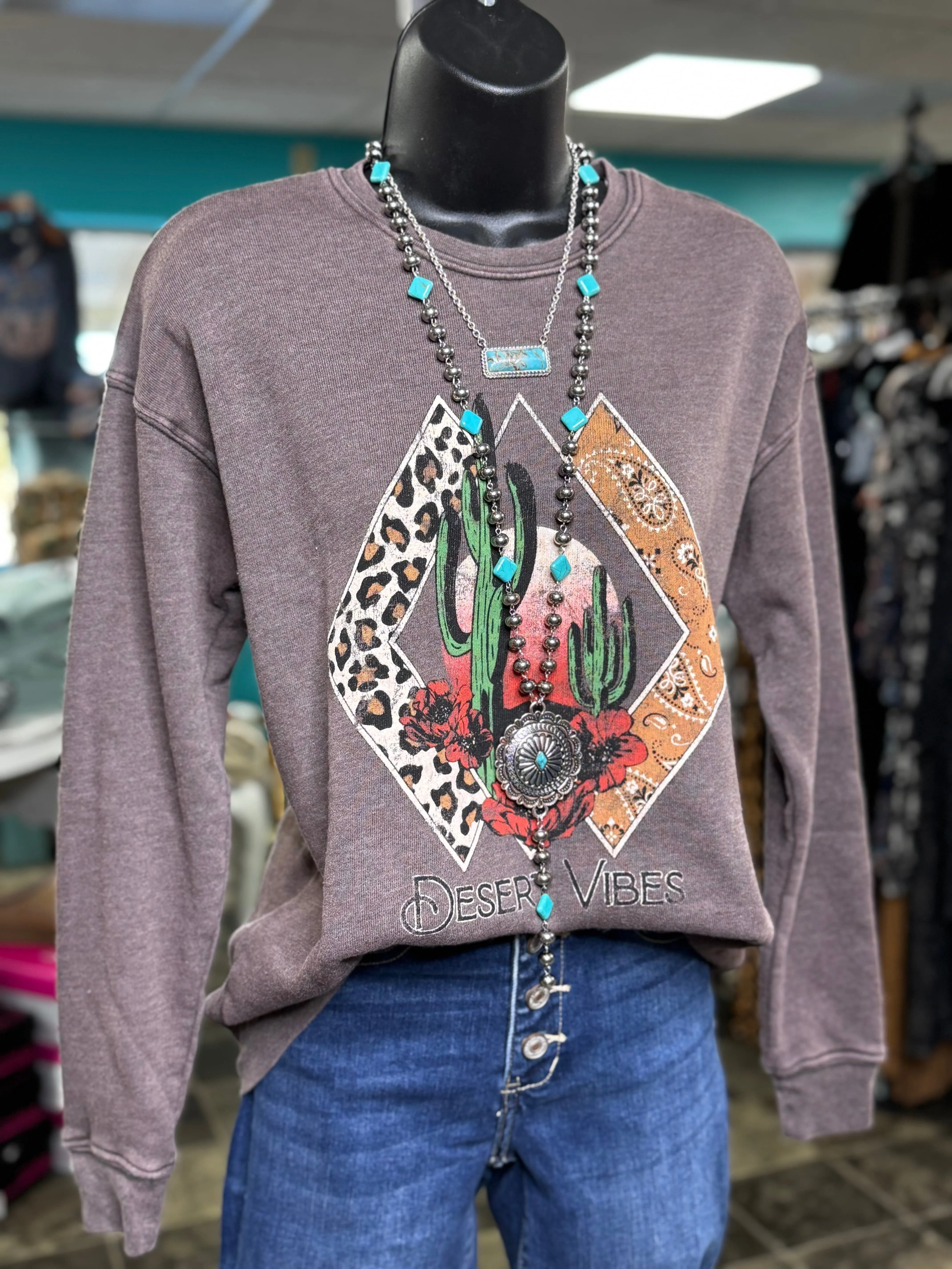 The Aztec Cheetah Cactus Sweatshirt