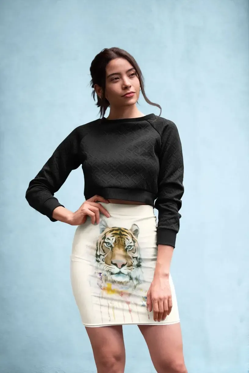 Tiger colors Pencil Skirt