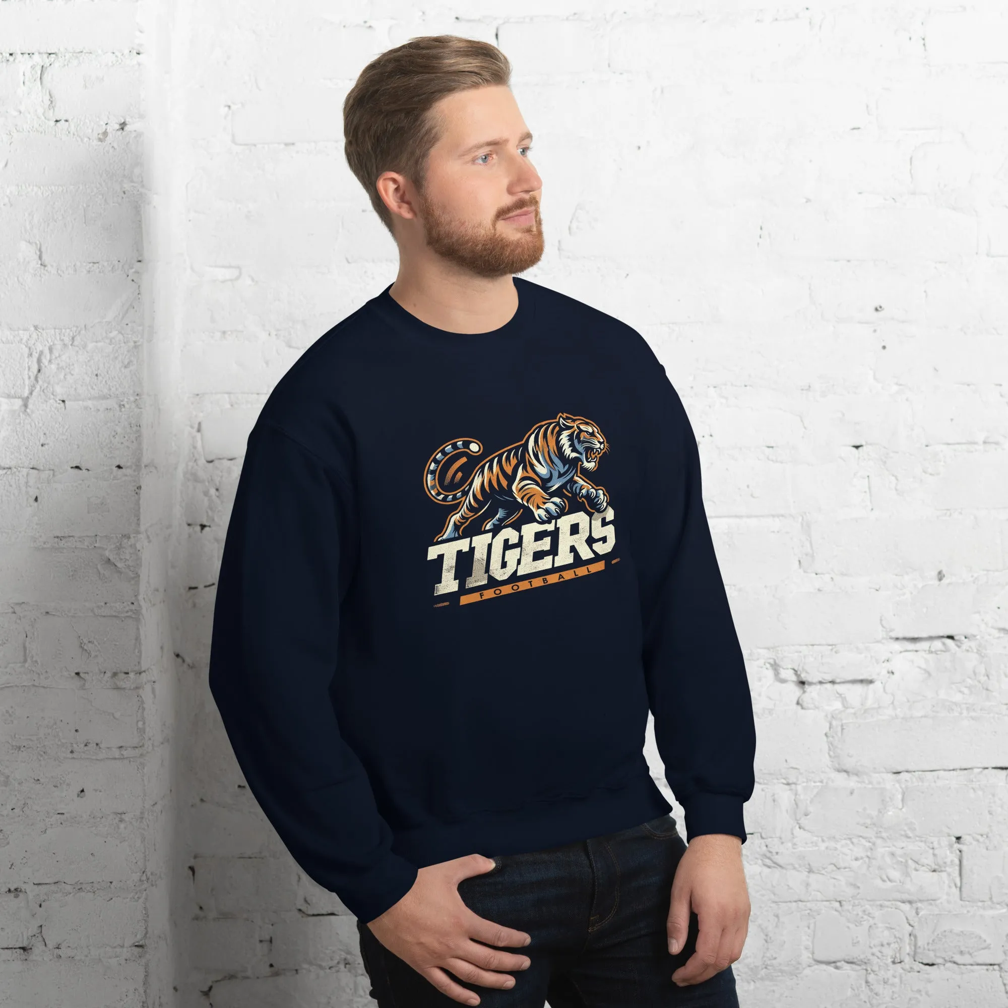 Tigers Football Retro Vintage Sweatshirt