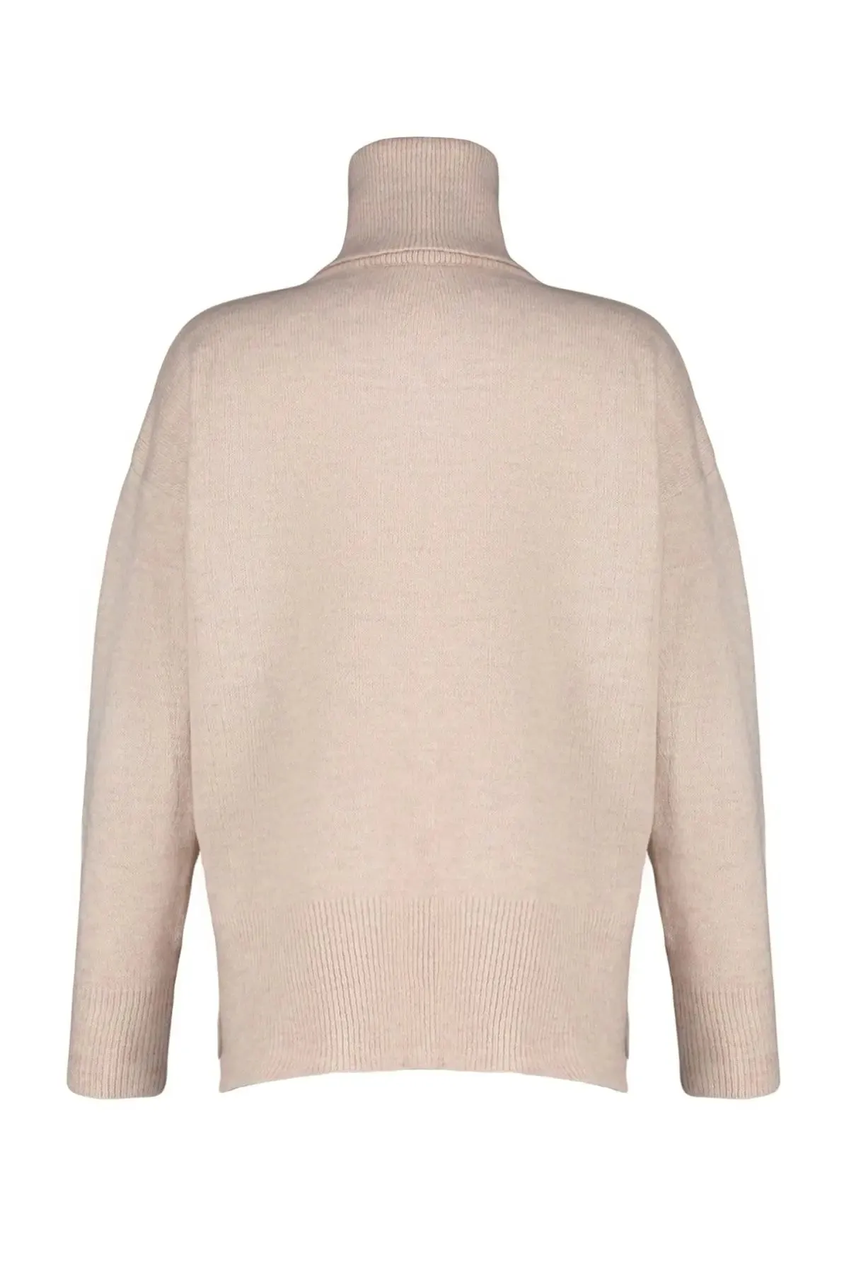 Trendyol TYZA Damen-Pullover, Übergröße, lässige Strickwaren, einfarbiger Rollkragenpullover, schulterfreie Pullover und Pullover, Übergröße, lässige Strickwaren