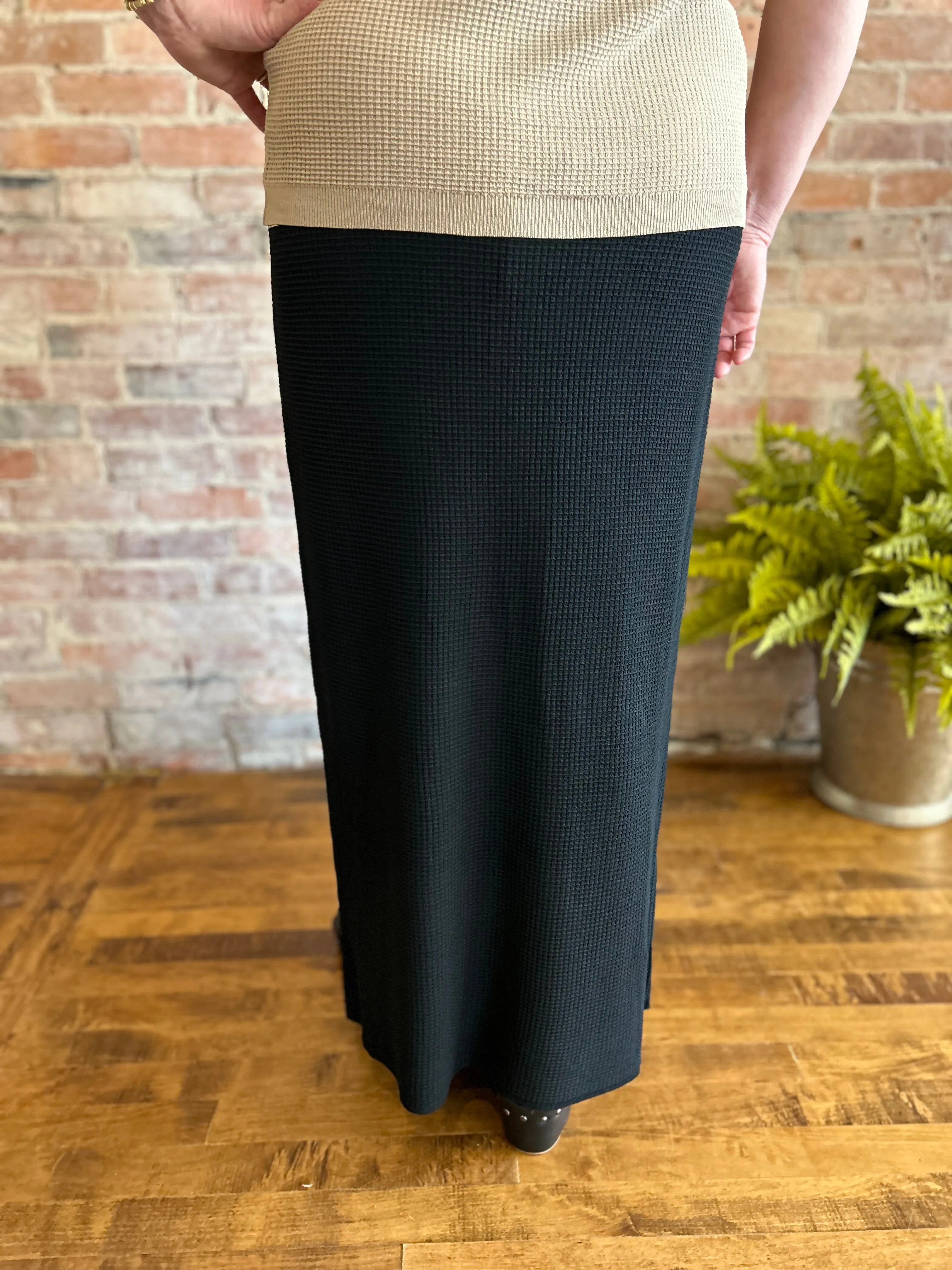 Waffle Long Body Pencil Skirt