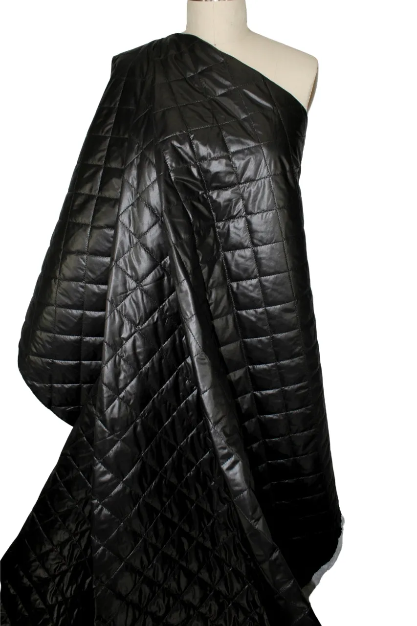 Waterproof Quilted Coating - Black