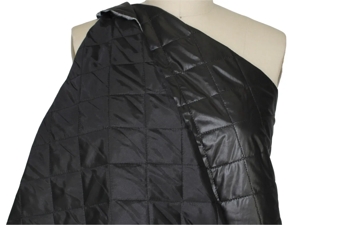Waterproof Quilted Coating - Black