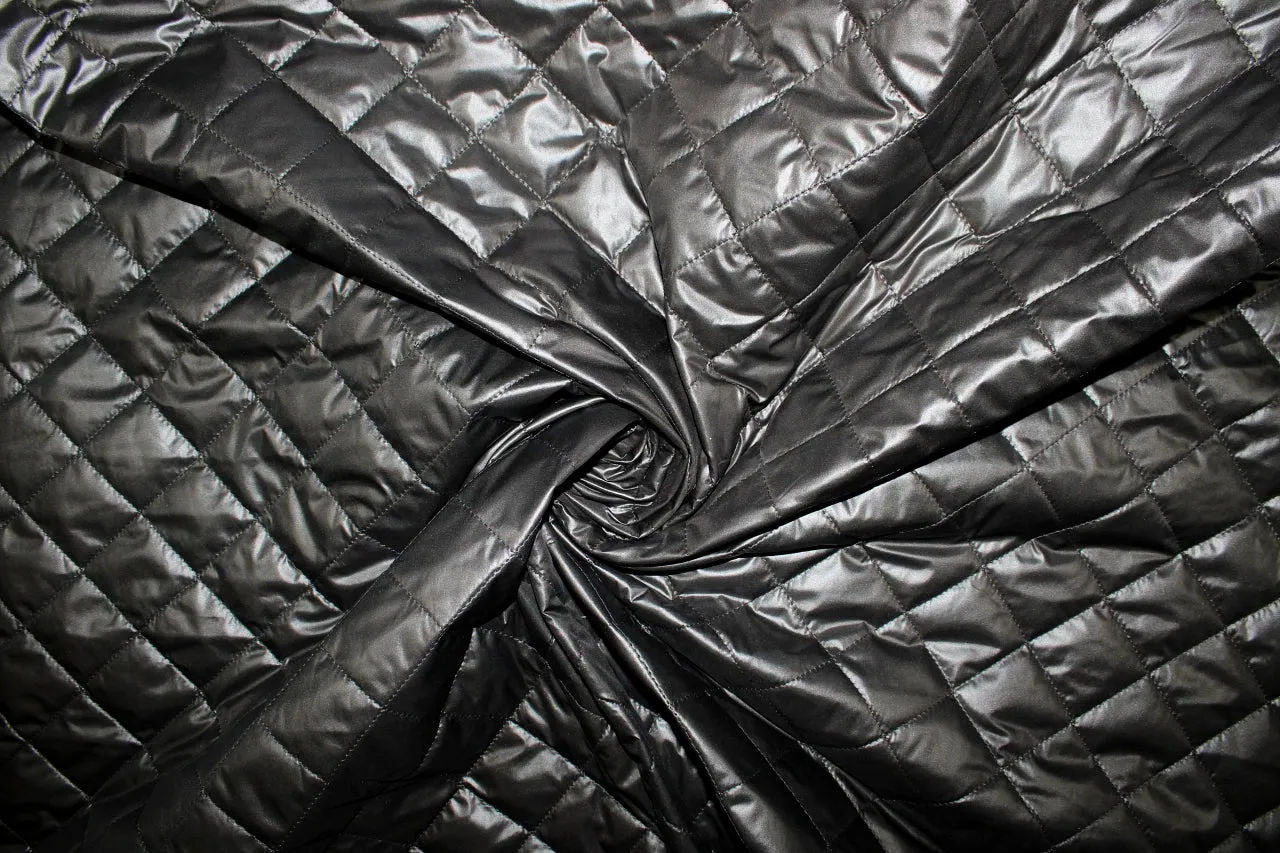 Waterproof Quilted Coating - Black