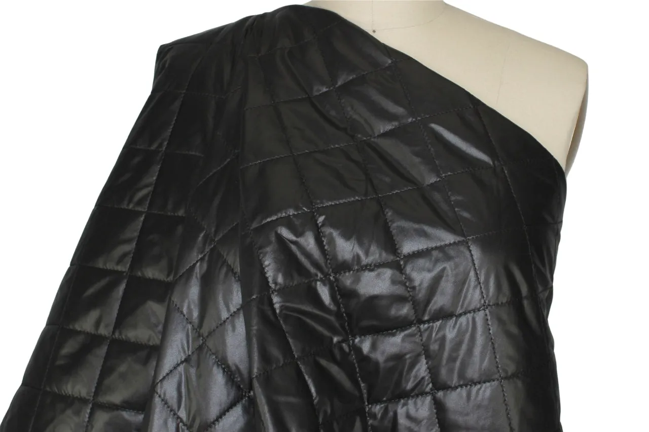 Waterproof Quilted Coating - Black