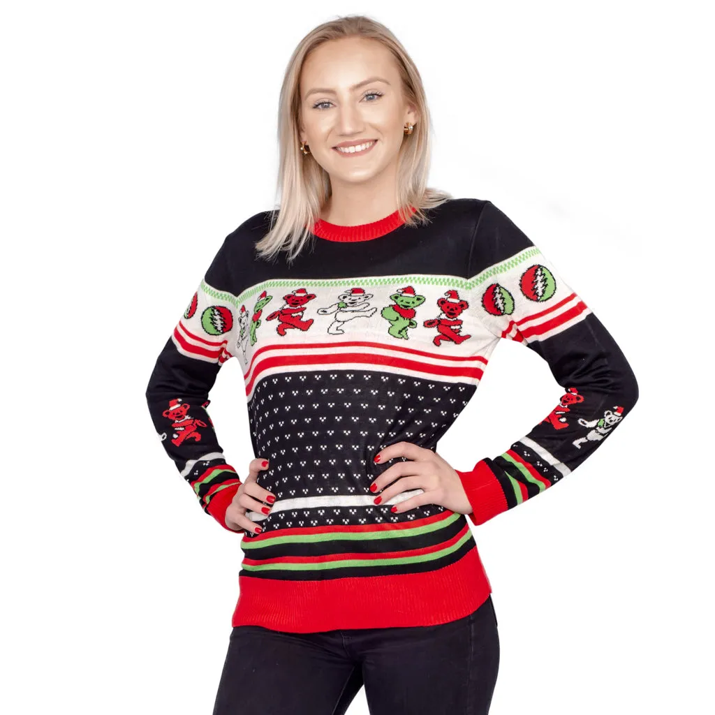 Women's Grateful Dead Ugly Christmas Sweater Pullover - JulesRoche