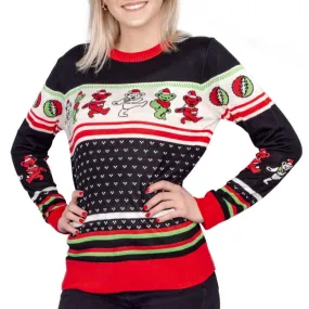 Women's Grateful Dead Ugly Christmas Sweater Pullover - JulesRoche