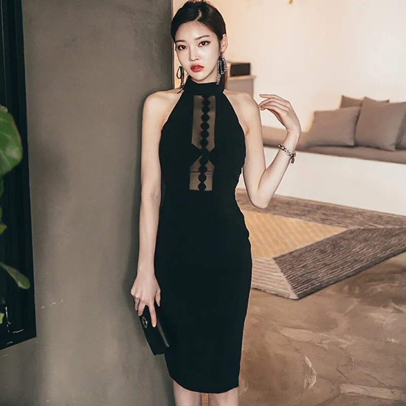 Women's Summer Sleeveless Sheath Midi Dress
