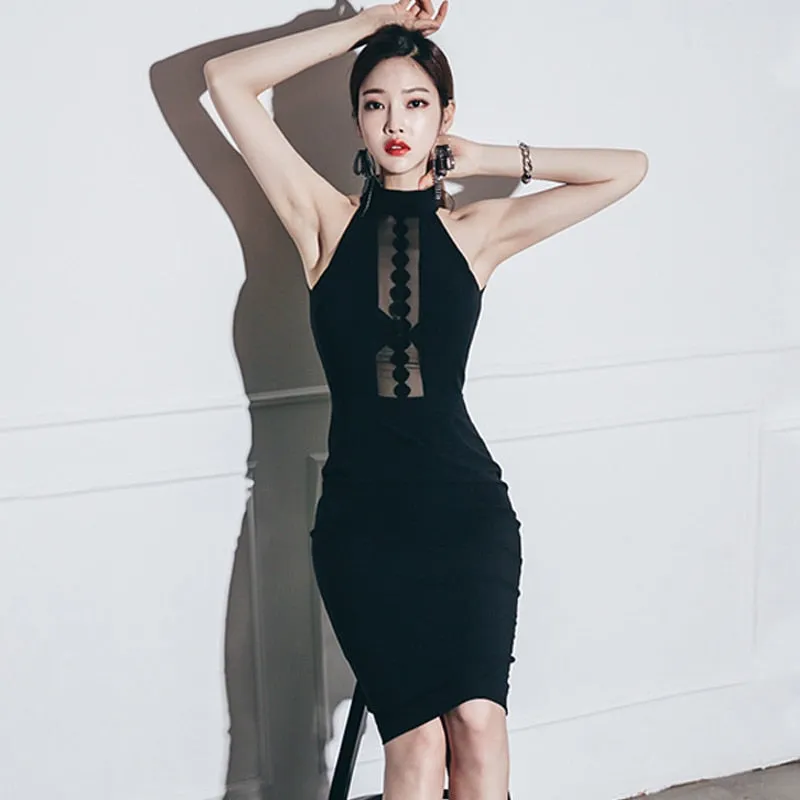 Women's Summer Sleeveless Sheath Midi Dress